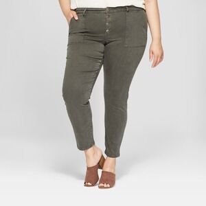 Universal Thread Jeans Womens Plus 26W Regular Utility Button Front Skinny NWT